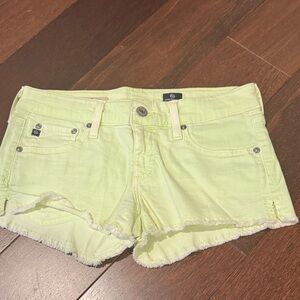 AG Adriano Goldschmied the Daisy low rise mini cut off shorts size 26